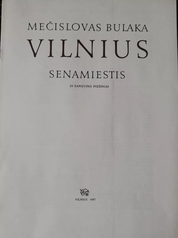 Vilniaus senamiestis - Mečislovas Bulaka, knyga