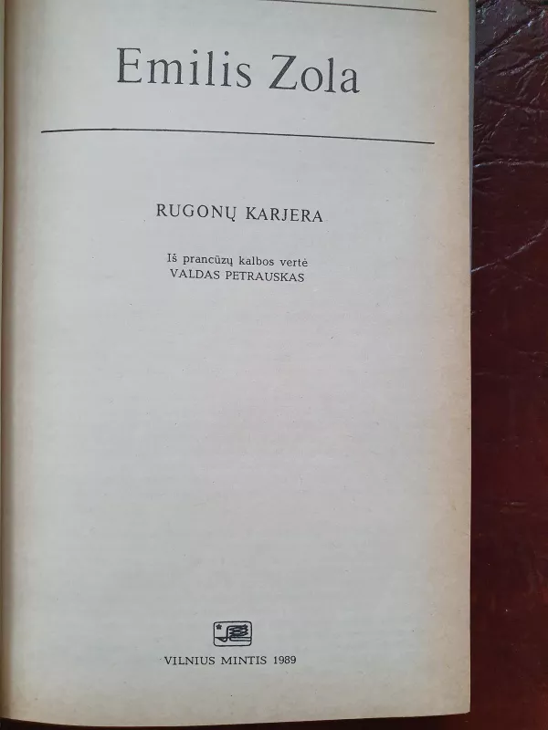 Rugonų karjera - Emilis Zola, knyga