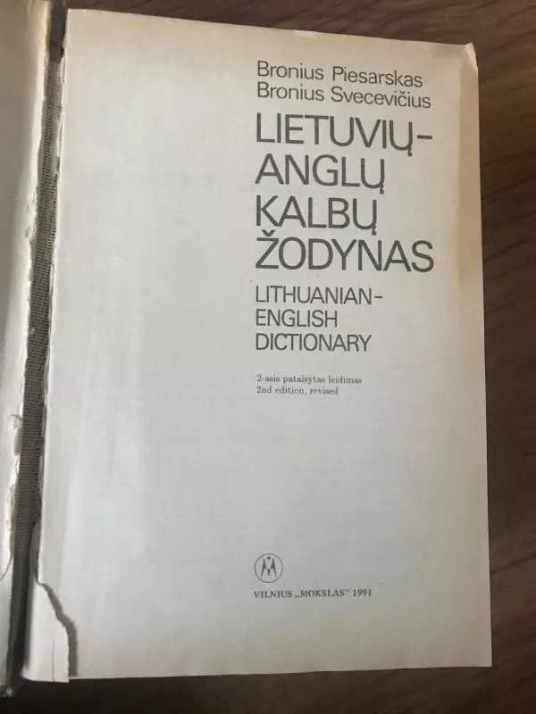 Mokomasis anglų-lietuvių žodynas - Bronius Piesarskas, knyga