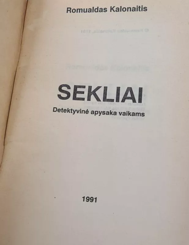 Sekliai - Romualdas Kalonaitis, knyga