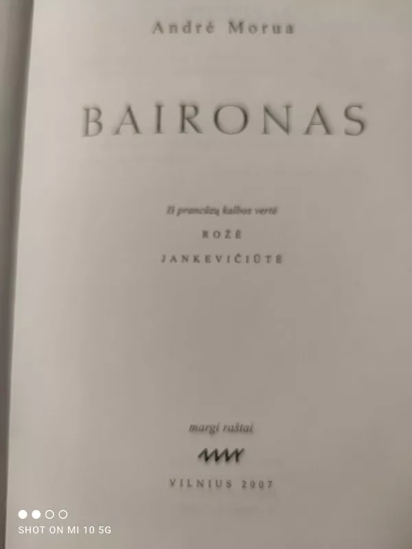 Baironas - Andre Morua, knyga