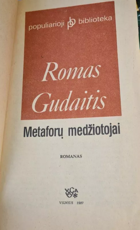 Metaforų medžiotojai - Romas Gudaitis, knyga