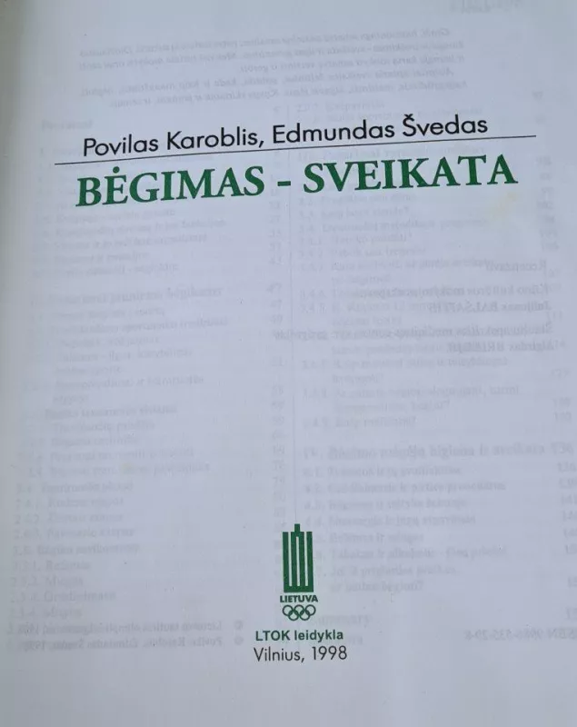 Bėgimas-sveikata - Povilas Karoblis, knyga