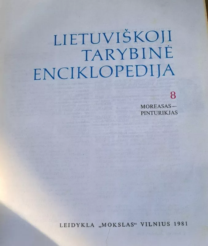 Lietuviškoji tarybinė enciklopedija (8 tomas) - Autorių Kolektyvas, knyga