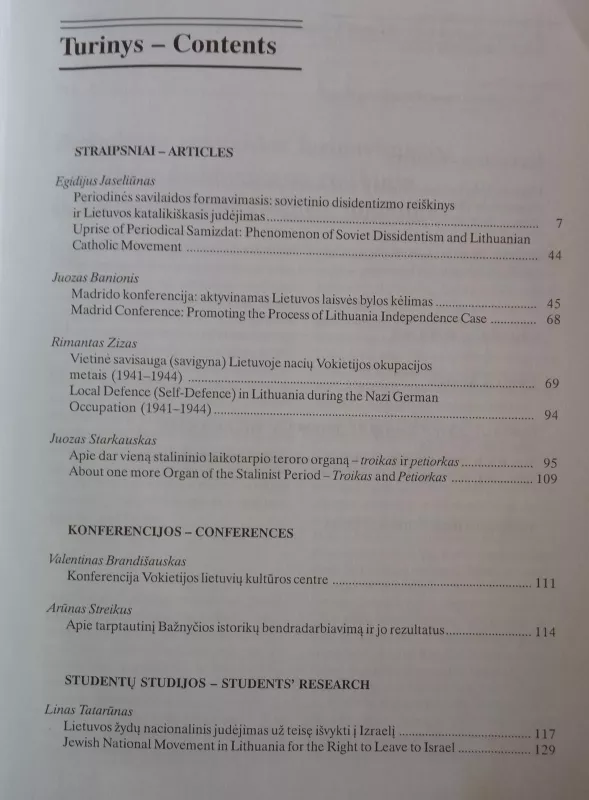 Genocidas ir rezistencija 2002 1(11) - Dalia Kuodytė, knyga