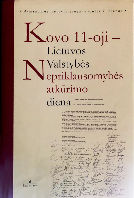 Kovo 11-oji – Lietuvos valstybės Nepriklausomybės atkūrimo diena - Antanas Račis Eugenijus Manelis, Antanas Račis, knyga