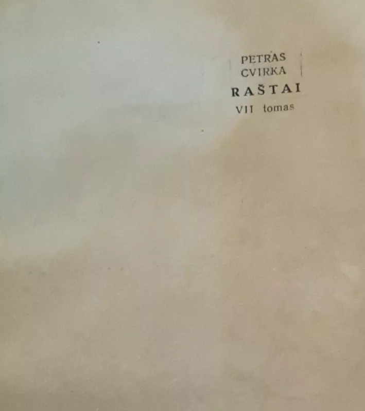 Raštai (VII tomas) - Petras Cvirka, knyga