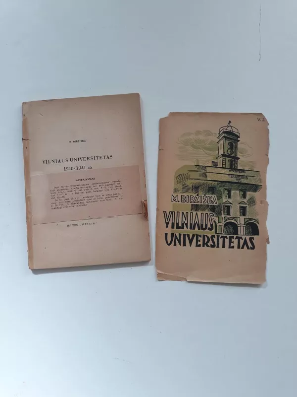 Vilniaus universitetas,1948 m - Mykolas Biržiška, knyga