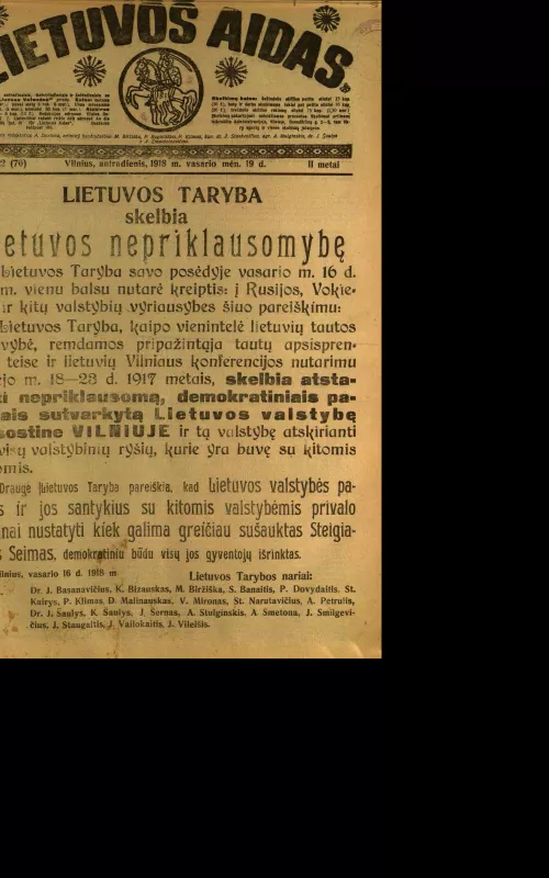 Lietuvos Nepriklausomybės atkūrimas 1917–1920 metais: idėja virsta valstybe - Vilma Bukaitė, knyga
