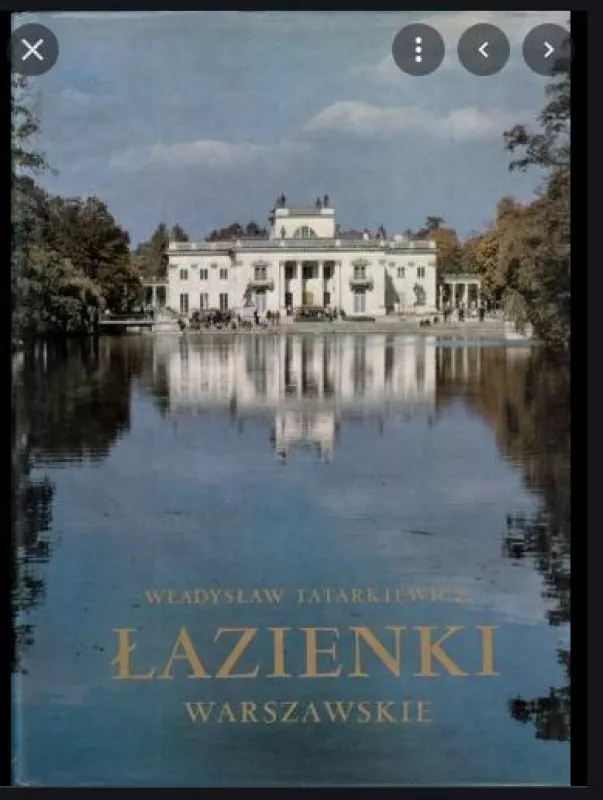 Lazienki Warszawskie - Wladyslaw Tatarkiewicz, knyga