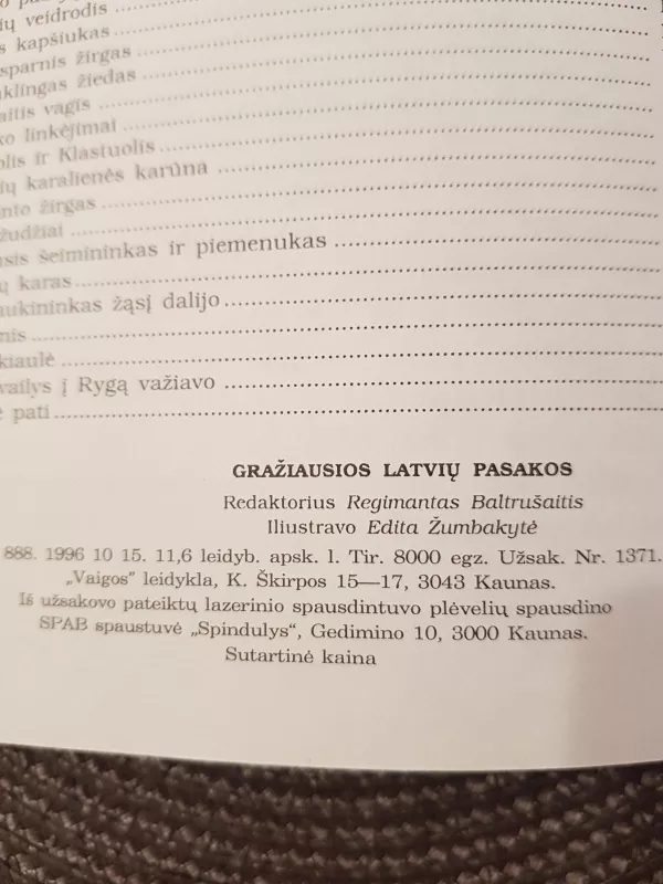 Gražiausios latvių pasakos - Autorių Kolektyvas, knyga