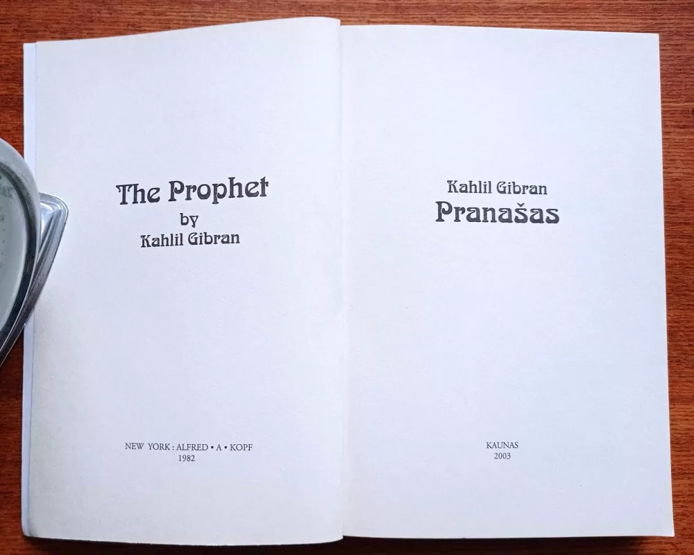 Pranašas. The Prophet - Kahlil Gibran, knyga