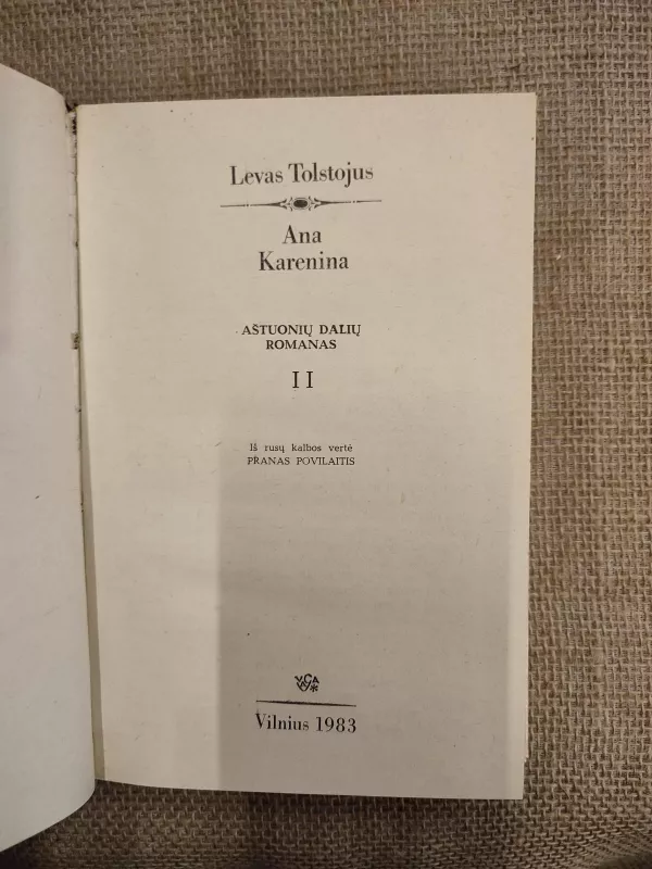 Ana Karenina (II tomas) - Levas Tolstojus, knyga