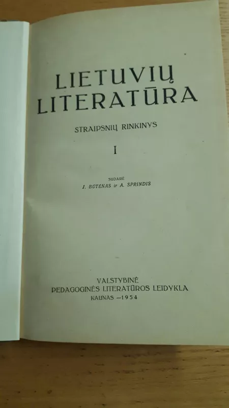 Lietuvių literatūra. Straipsnių rinkinys - J. Būtėnas, ir kiti , knyga