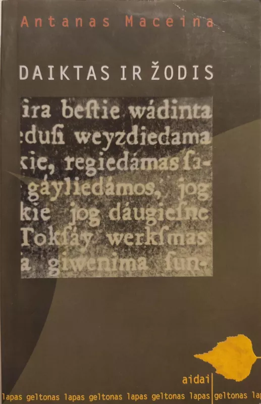 Daiktas ir žodis - Antanas Maceina, knyga