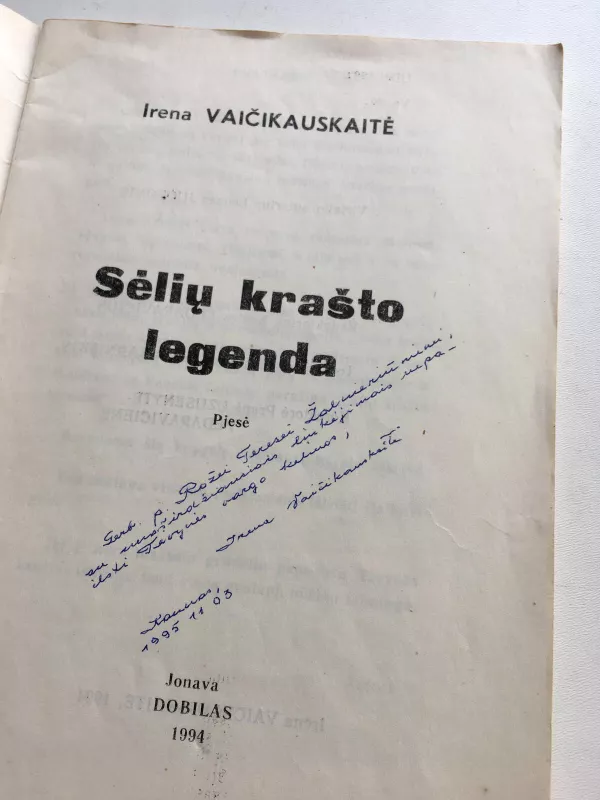 Sėlių krašto legenda - Irena Vaičikauskaitė, knyga