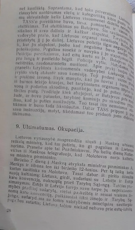 Lietuva ir Tarybų sąjunga 1939–40 m. - Juozas Urbšys, knyga