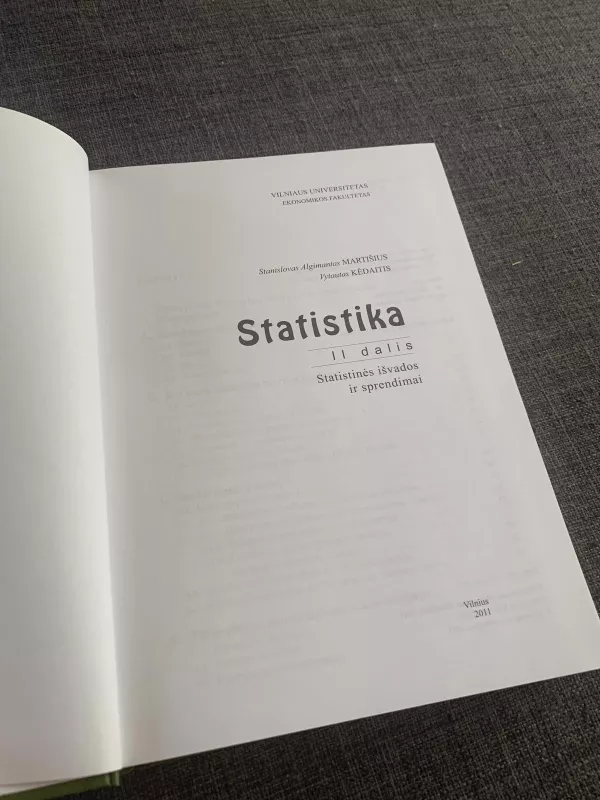 Statistika 2 - Autorių Kolektyvas, knyga