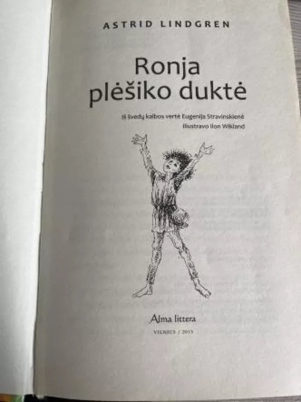 Ronja - plėšiko duktė - Astrid Lindgren, knyga