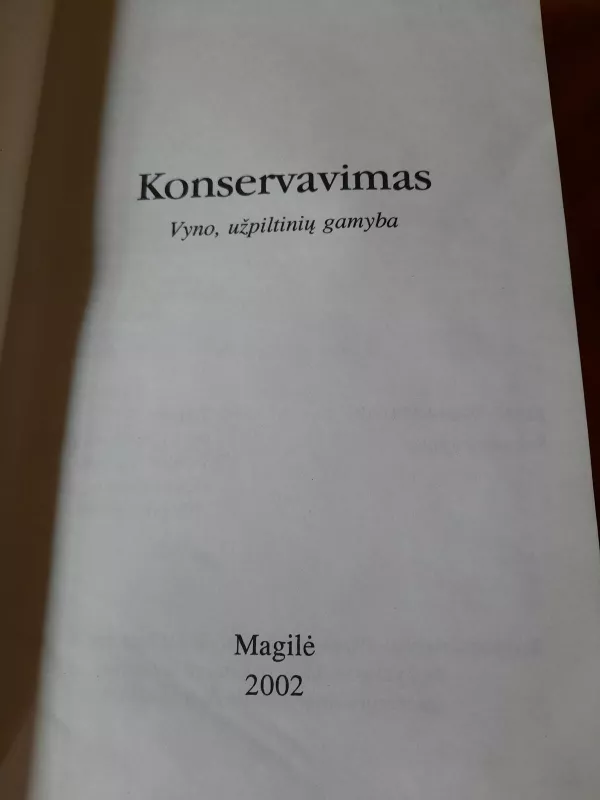 Konservavimas - Violeta Abromavičienė, knyga