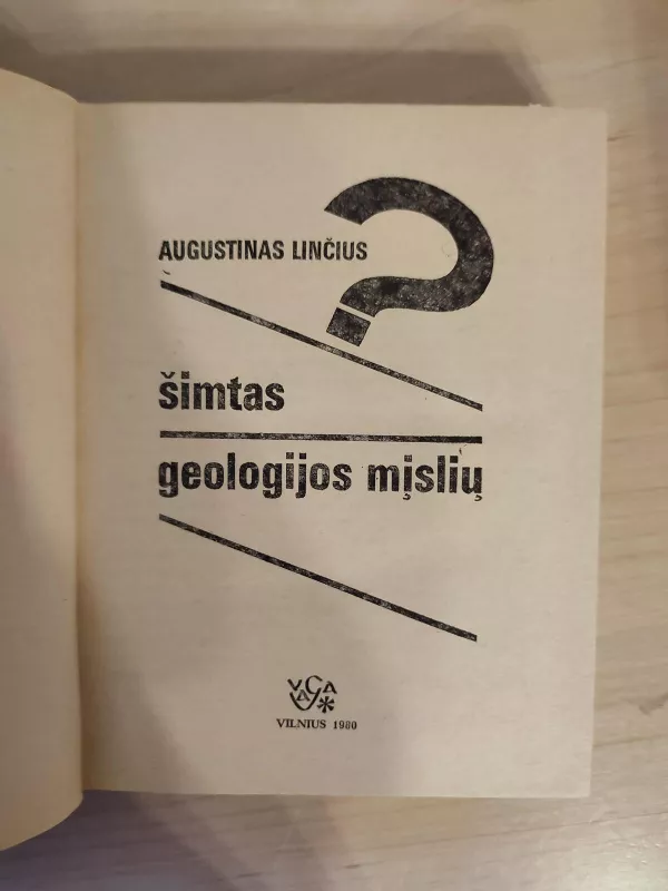 Šimtas geologijos mįslių - A. Linčius, knyga