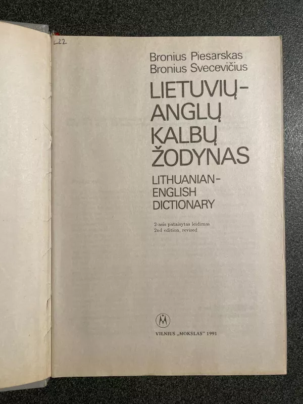 Lietuvių-Anglų ir Anglų-Lietuvių kalbų žodynas - B. Svecevičius, knyga