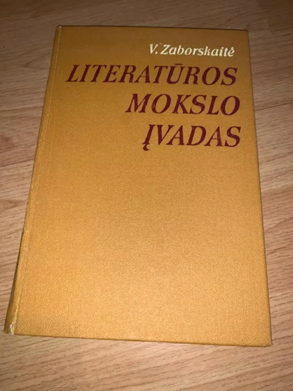 Literatūros mokslo įvadas - Vanda Zaborskaitė, knyga