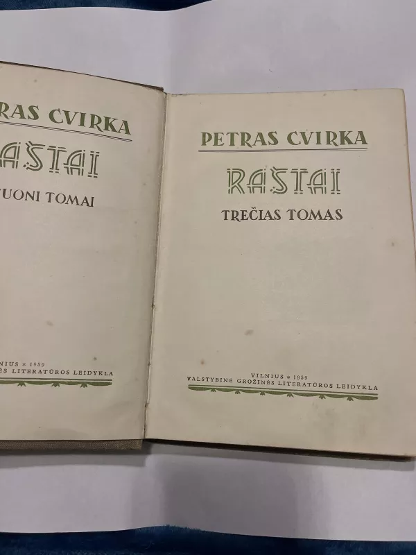 Raštai (III tomas) - Petras Cvirka, knyga