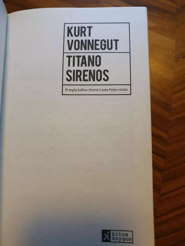 Titano sirenos - Kurt Vonnegut, knyga