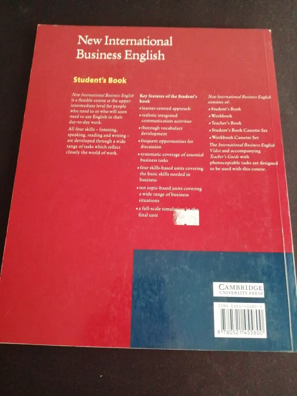 New International Business English Student's Book - L. Jones, R.  Alexander, knyga