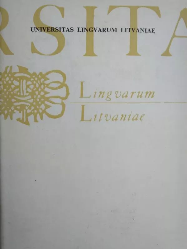 Universitas lingvarum Litvaniae - Kazimieras Eigminas, knyga