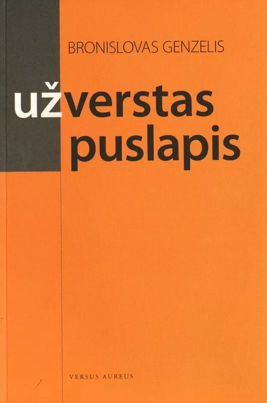 Užverstas puslapis - Bronislovas Genzelis, knyga