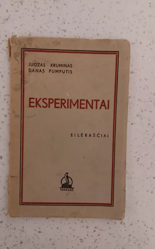 Eksperimentai - Juozas Kruminas, knyga