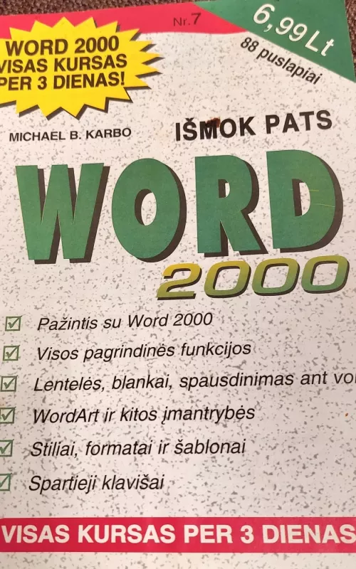 Word 2000 Išmok pats - Michael B. Karbo, knyga