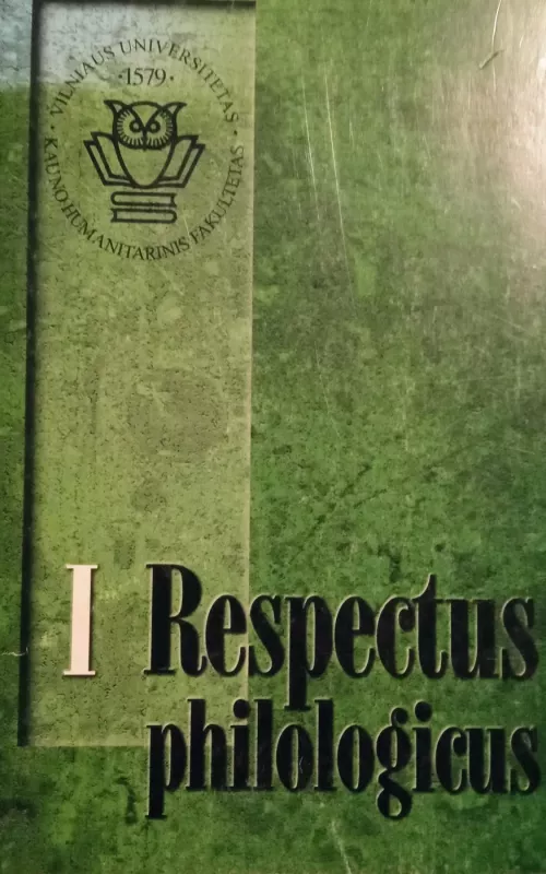 Respectus philologicus Nr.1 - Autorių Kolektyvas, knyga