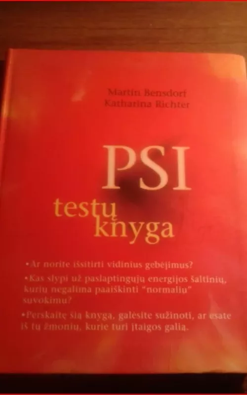 PSI testų knyga - Martin Bensdorf, knyga