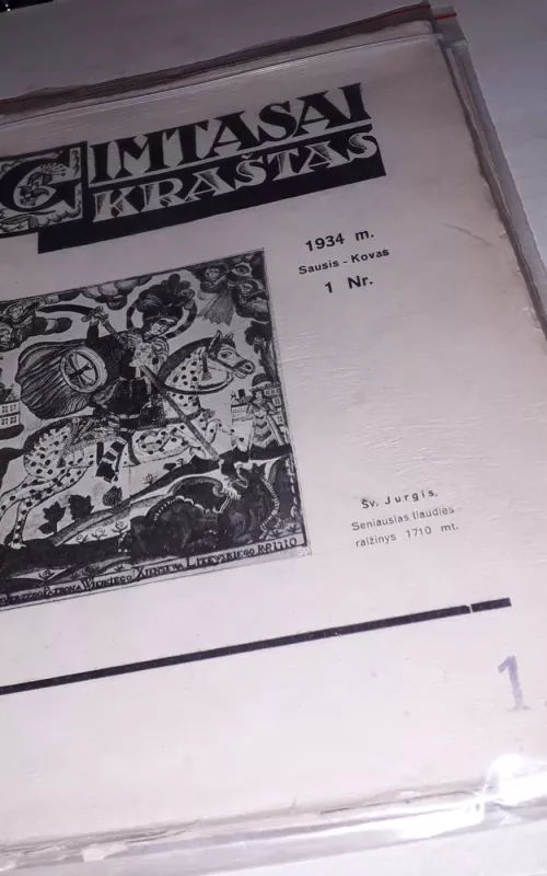Gimtasai kraštas, 1934 m., Nr. 1 - Autorių Kolektyvas, knyga