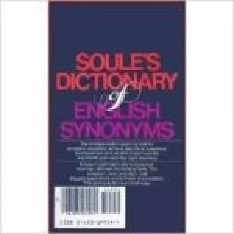 Soule's Dictionary of English Synonyms - Autorių Kolektyvas, knyga