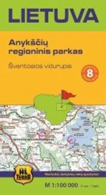 Lietuva. Anykščių regioninis parkas.Turistinis žemėlapis nr. 8 - Autorių Kolektyvas, knyga