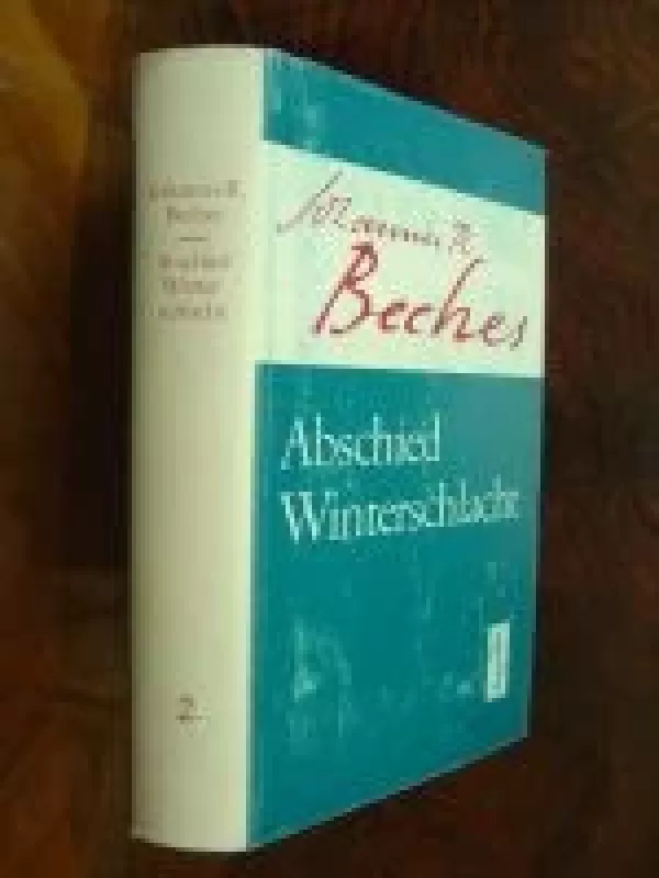 Abschied Winterschlacht - Johannes Robert Becher, knyga