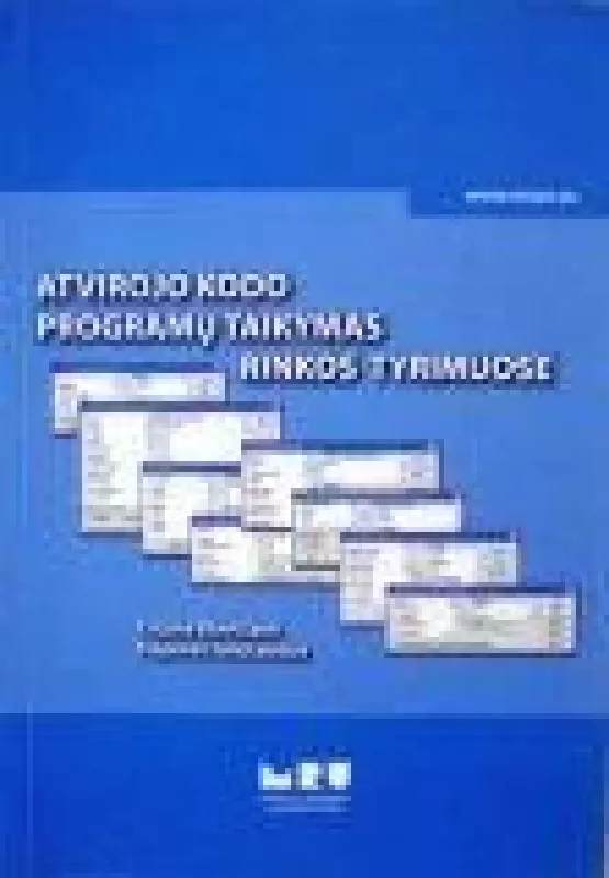 Atvirojo kodo programų taikymas rinkos tyrimuose - T. Bilevičienė, knyga