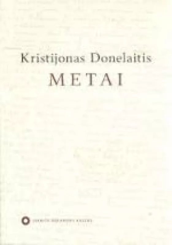 Metai (su CD) - Kristijonas Donelaitis, knyga