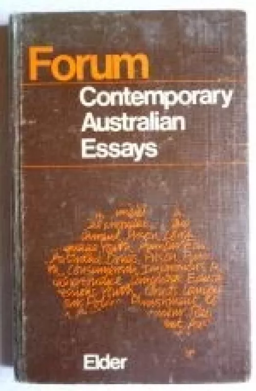 Forum- Contemporary Australian Essays - Bruce Elder, knyga