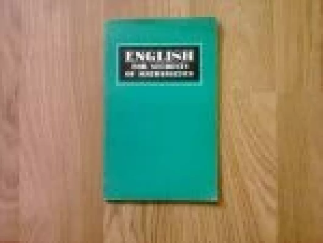 English for students of mathematics - O. V. Grečina, ir kiti. , knyga