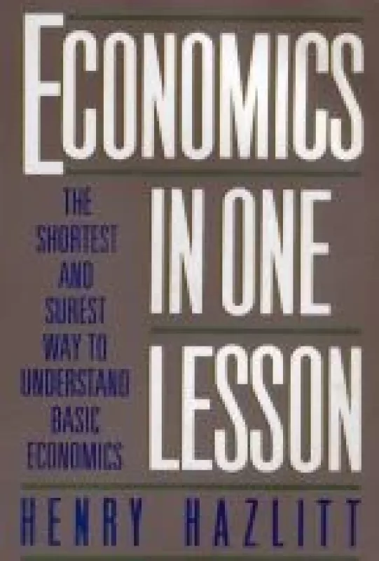 Economics In One Lesson - Henry Hazlitt, knyga