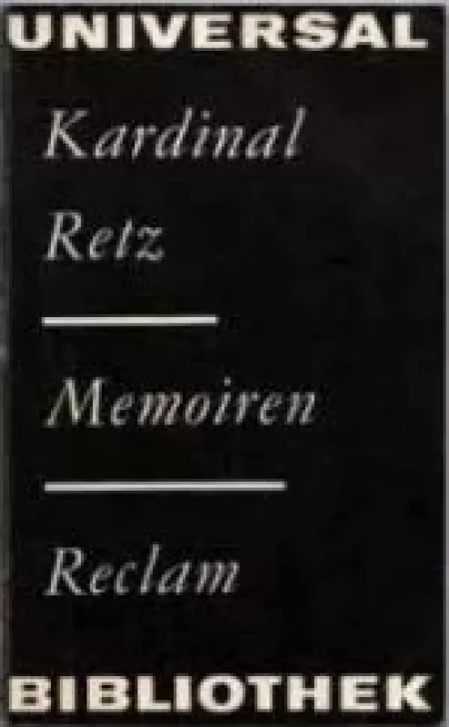 Memoiren - Retz Kardinal, knyga