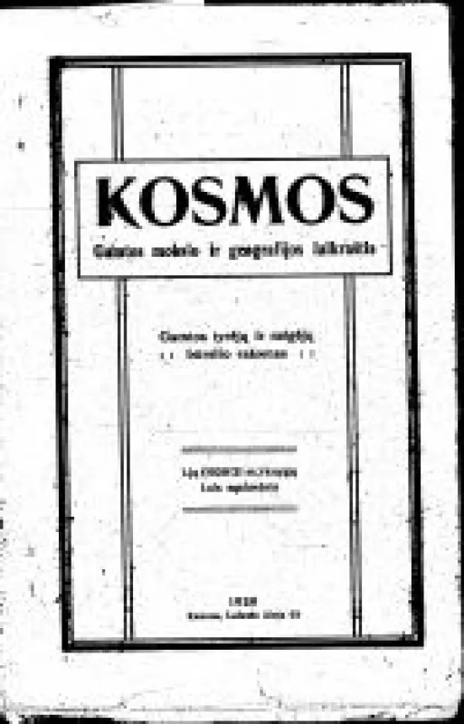 Kosmos, 1921 m., Nr. 1 - Autorių Kolektyvas, knyga