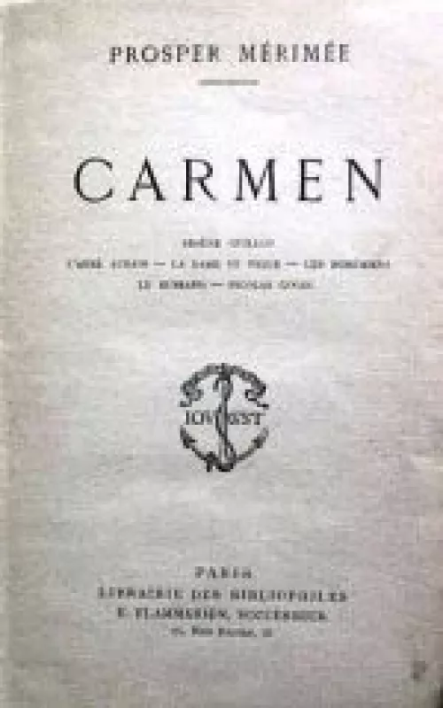 Carmen - Prosperas Merimė, knyga