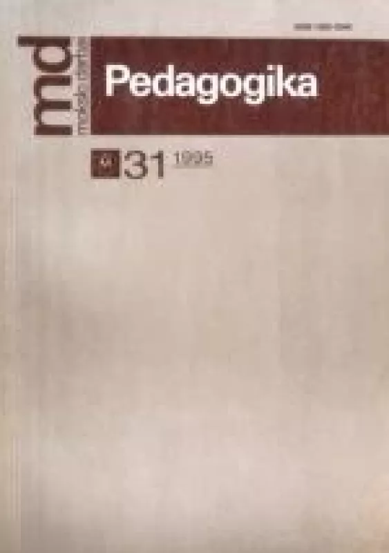 Pedagogika, 1995 m., Nr. 31 - Autorių Kolektyvas, knyga
