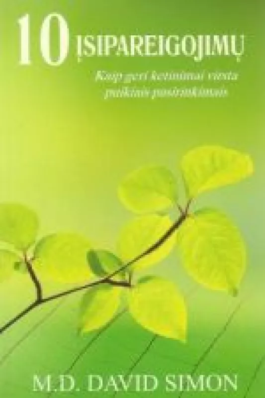 10 įsipareigojimų: Kaip geri ketinimai virsta puikiais pasirinkimais - David Simon, knyga